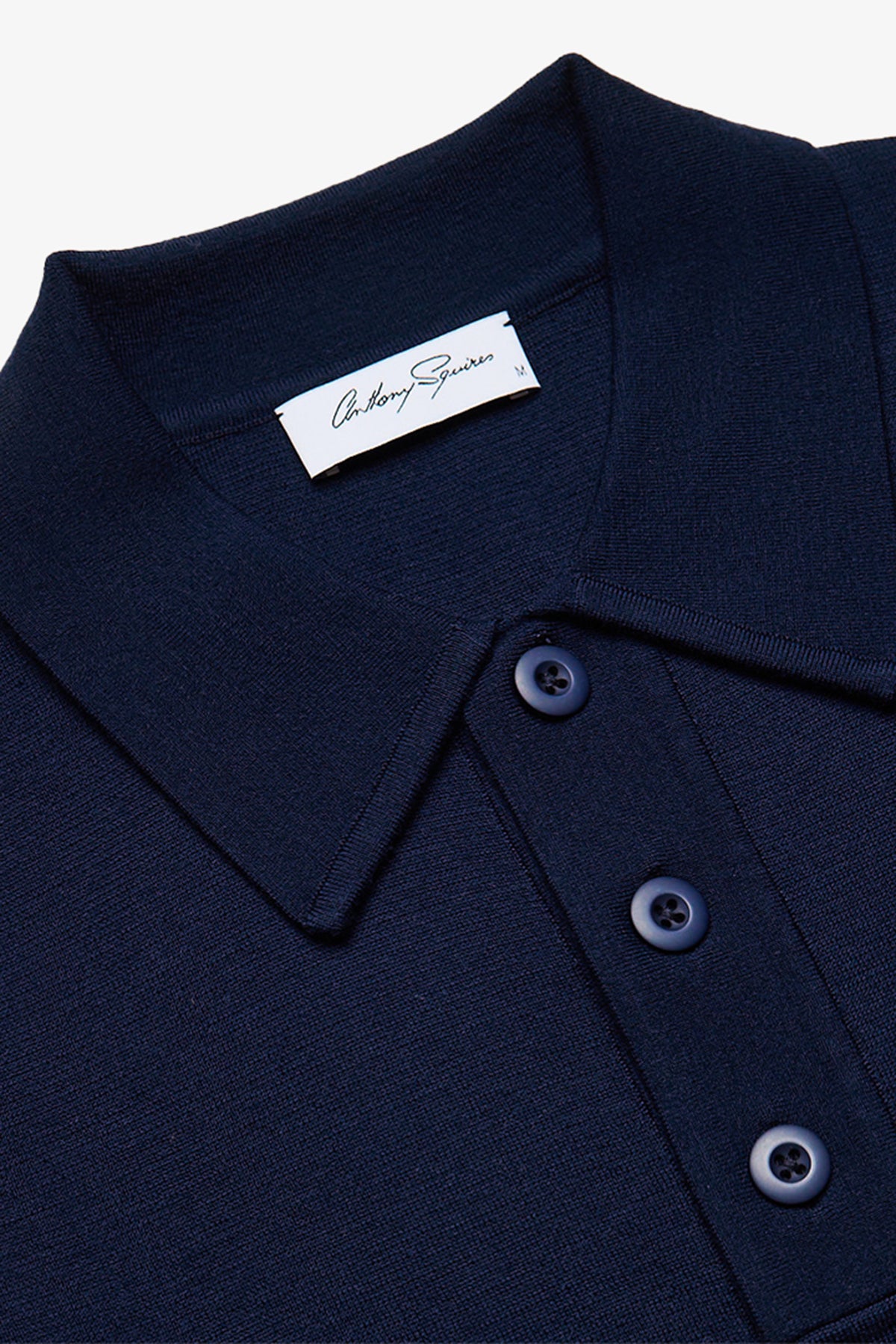 Heavy weight blue L/S polo