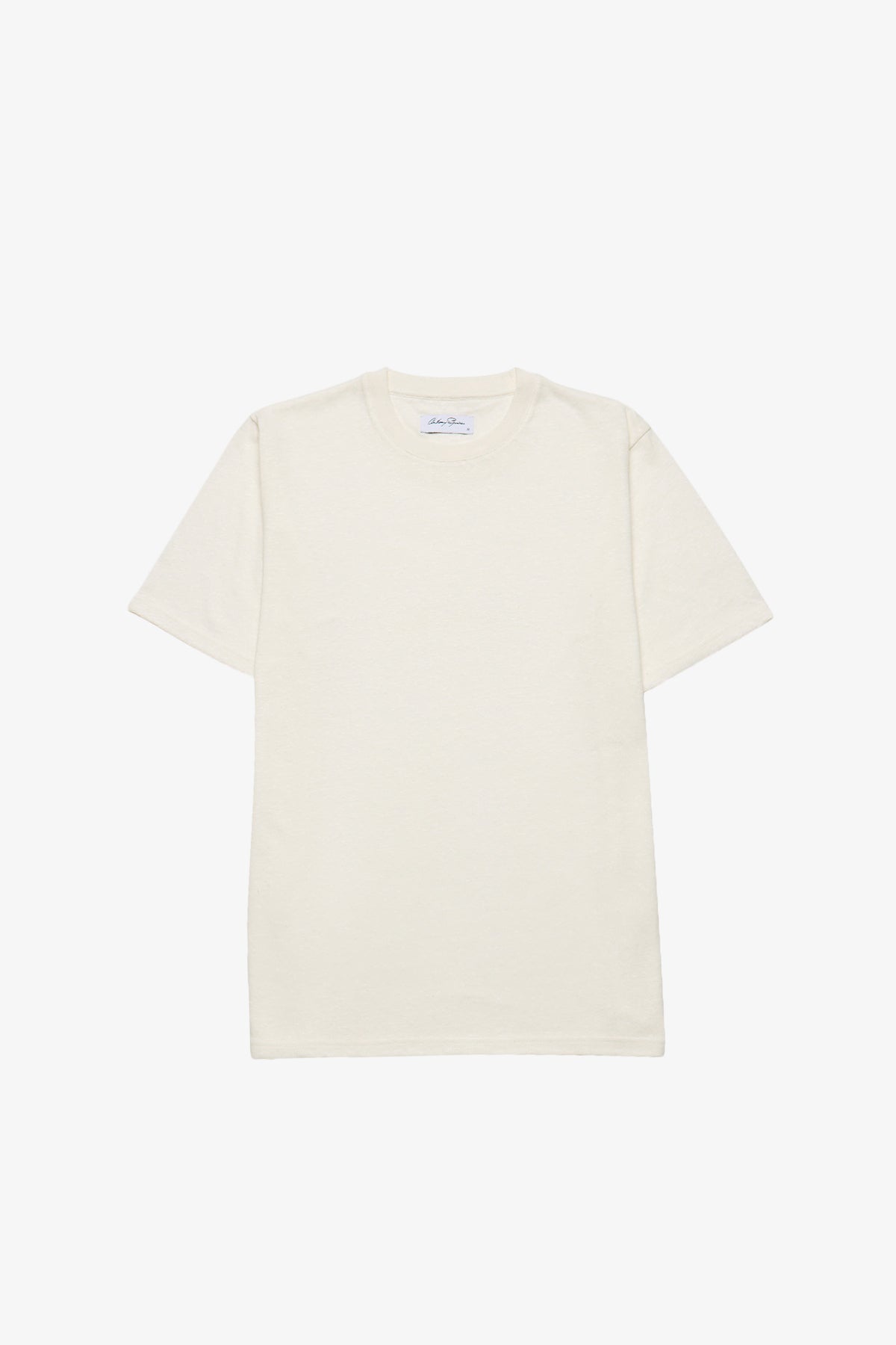 White linen blend tee