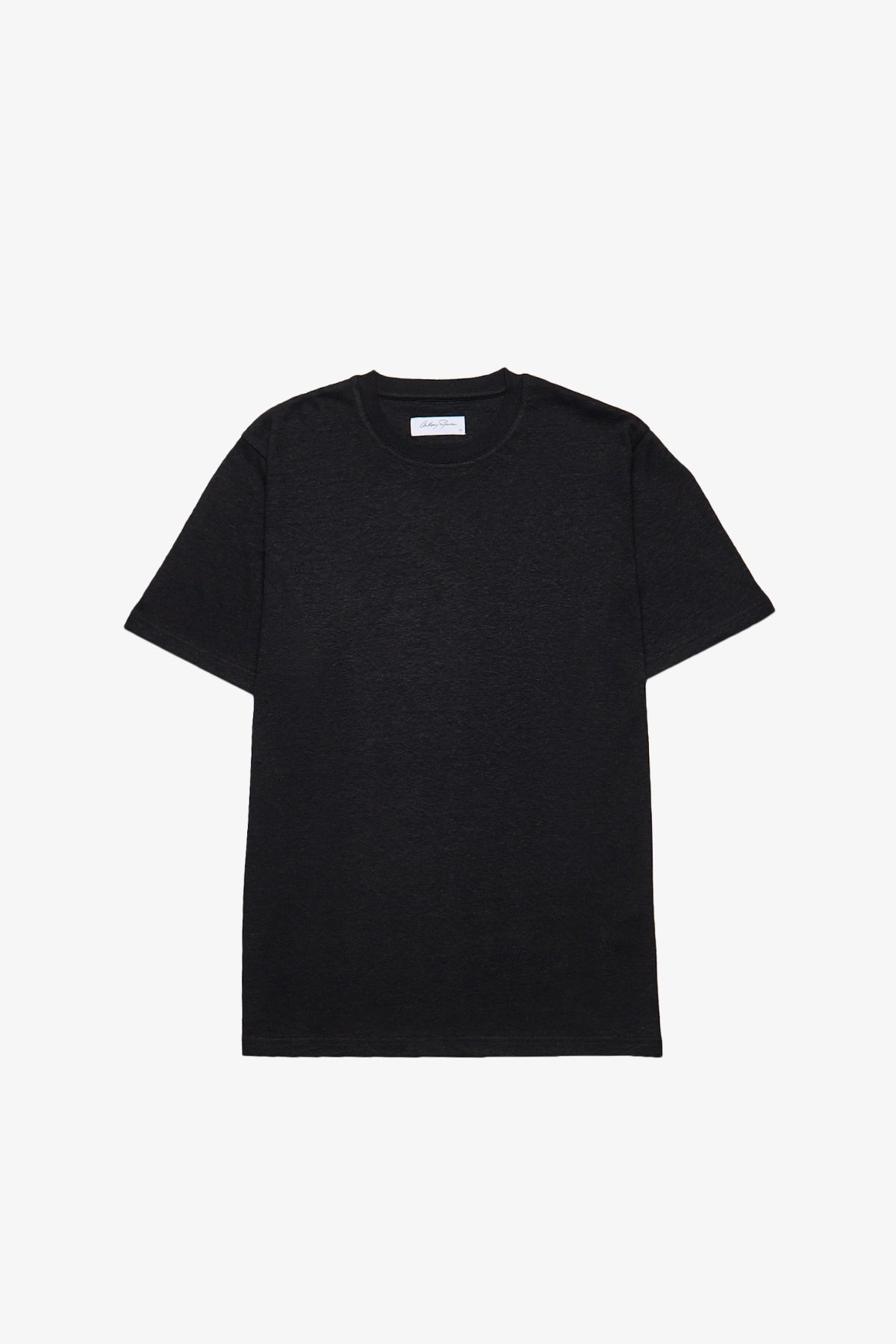 Black linen blend tee