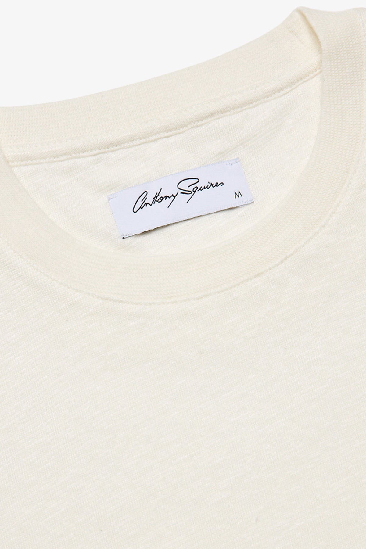 White linen blend tee