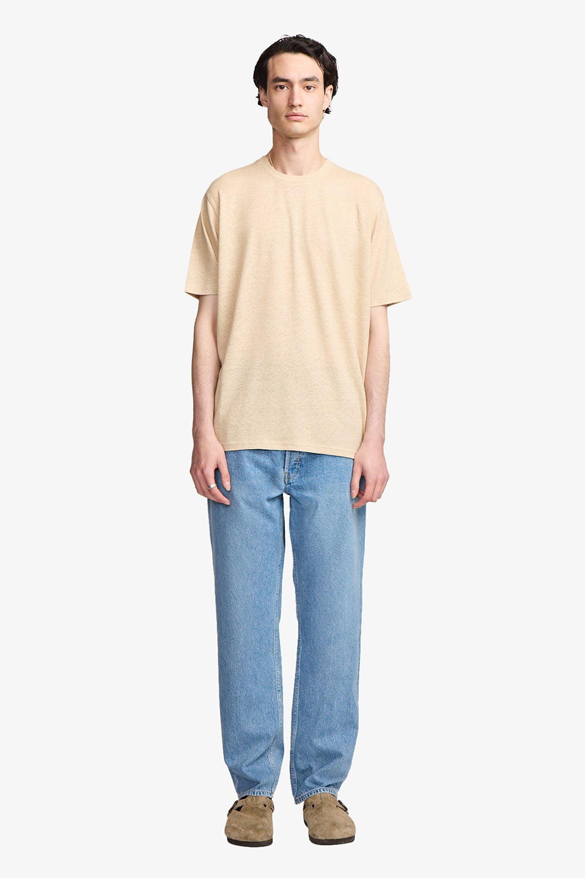 Fawn linen blend tee