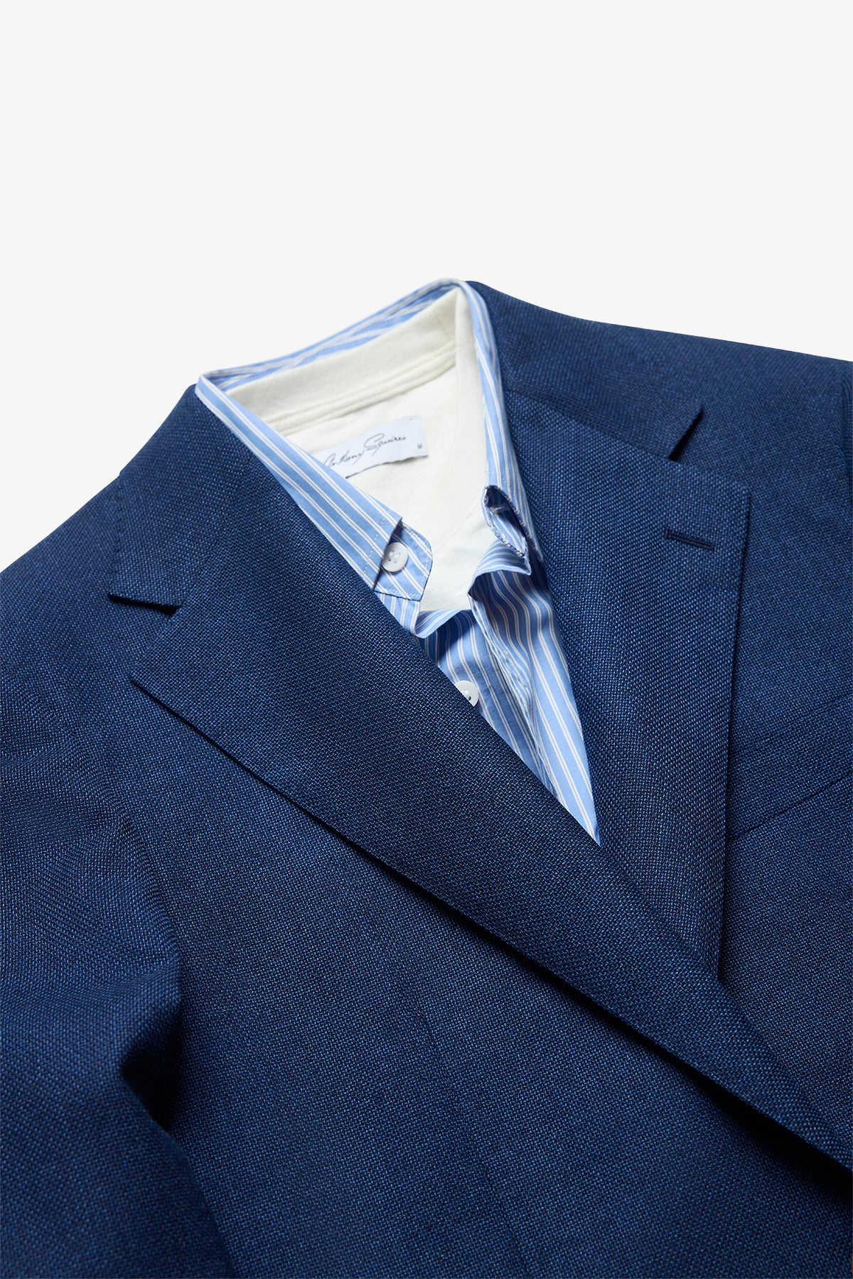 Marcus Blazer - Blue Hopsack In Pure Wool