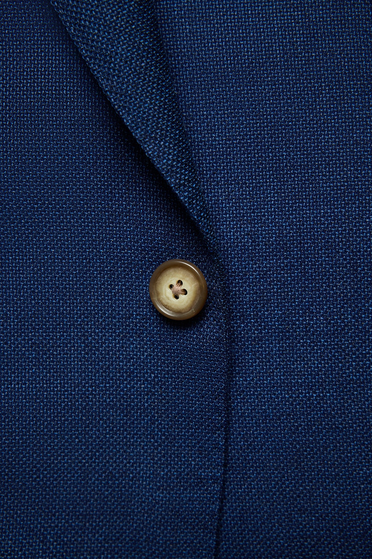 Marcus Blazer - Blue Hopsack In Pure Wool