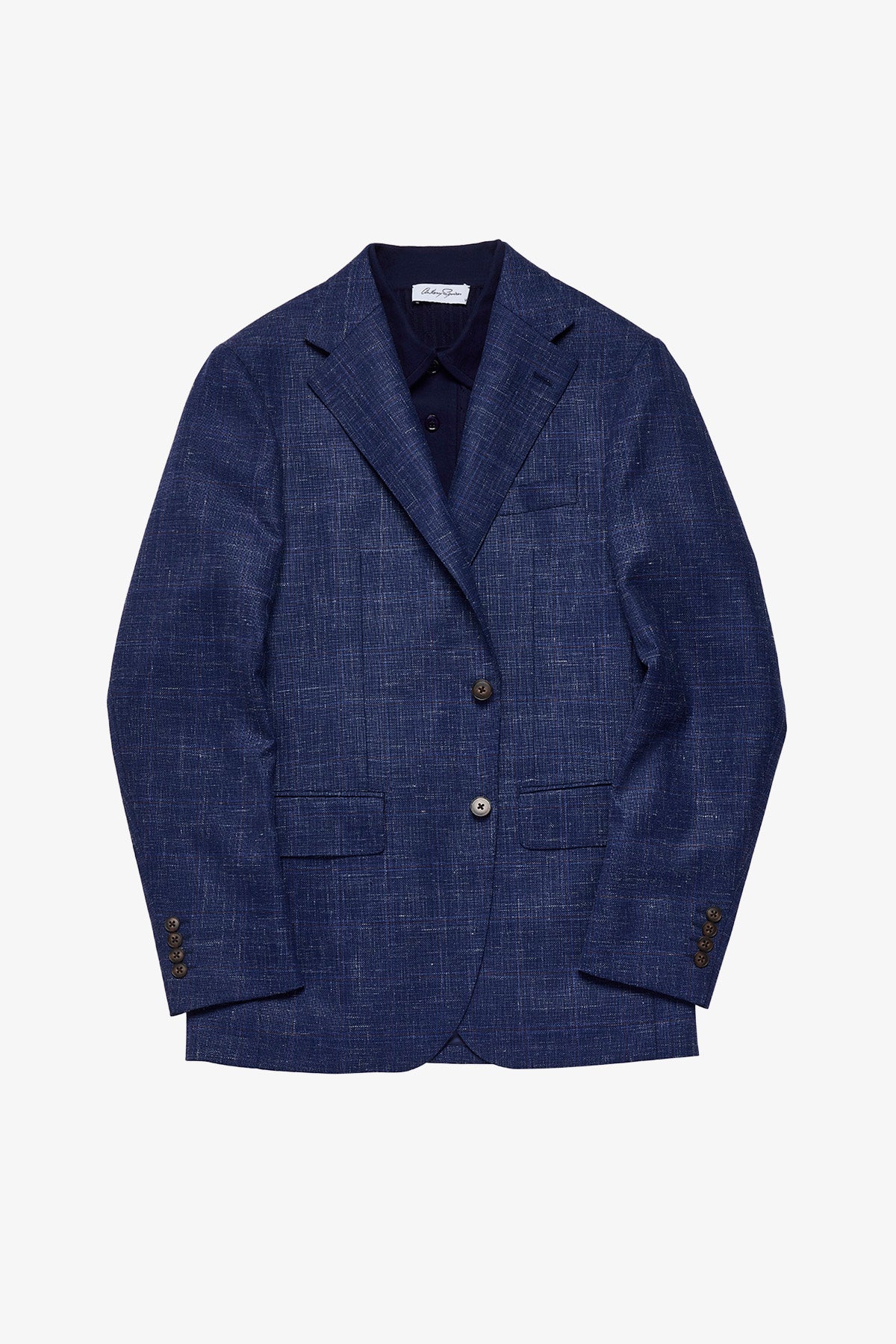 Marcus blazer - Wool/linen/silk in blue with flax