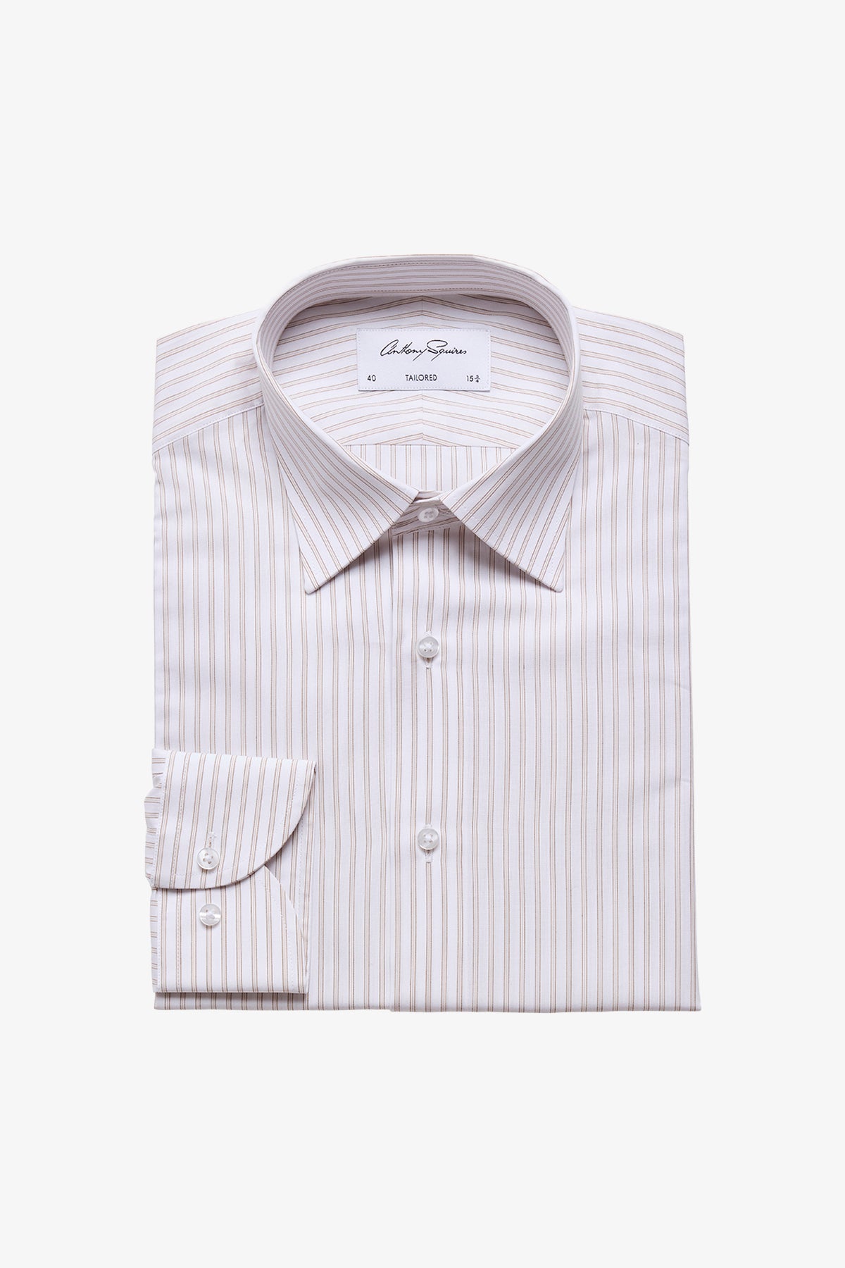 Norris formal shirt - brown stripe