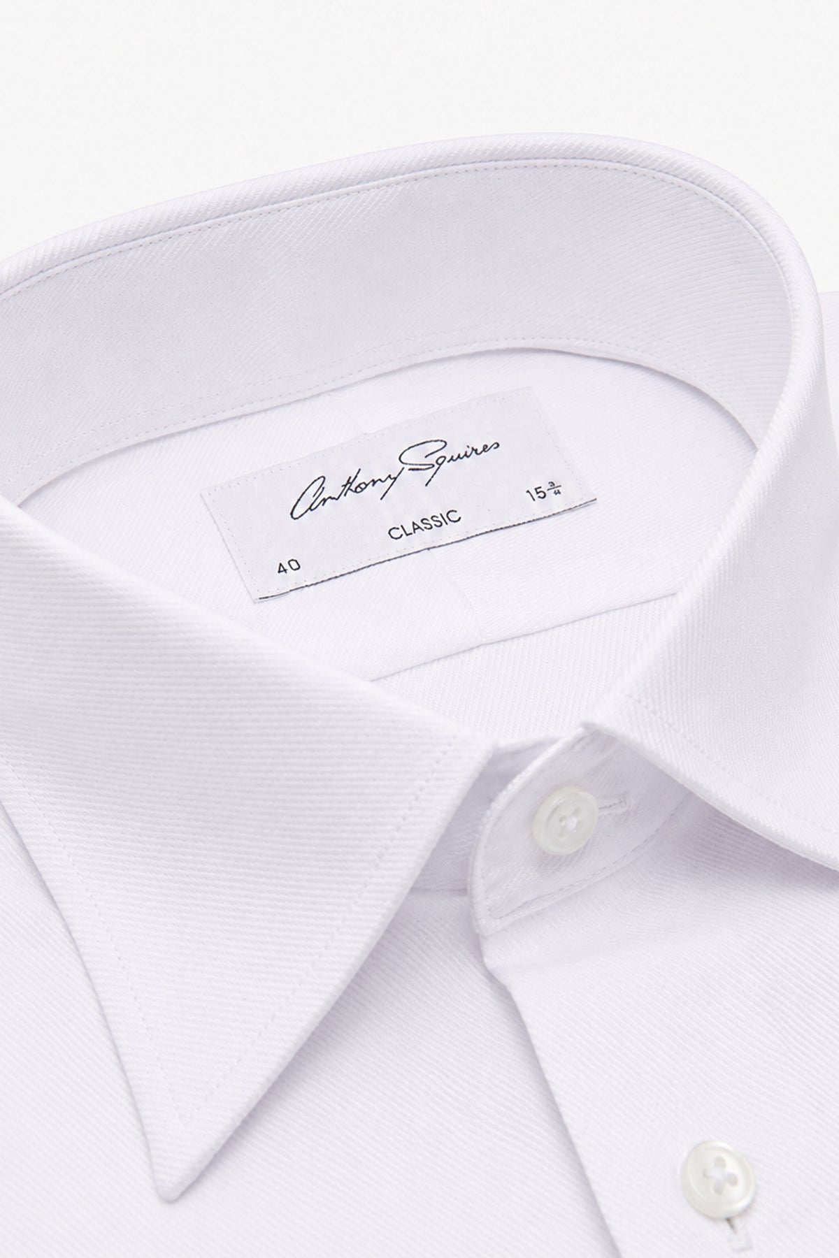 Onder Formal Shirt - White Herringbone