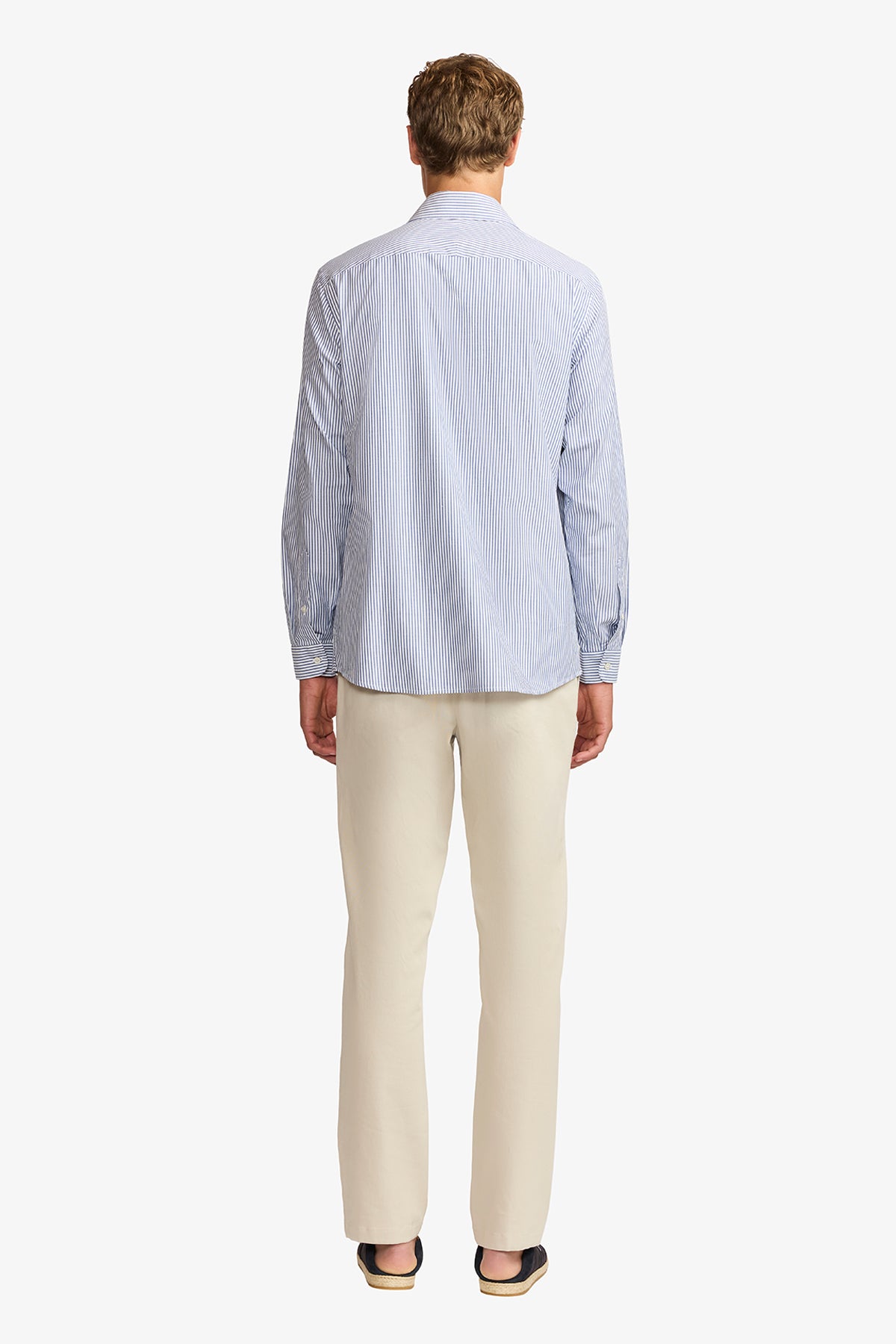 Quy blue twill stripe shirt