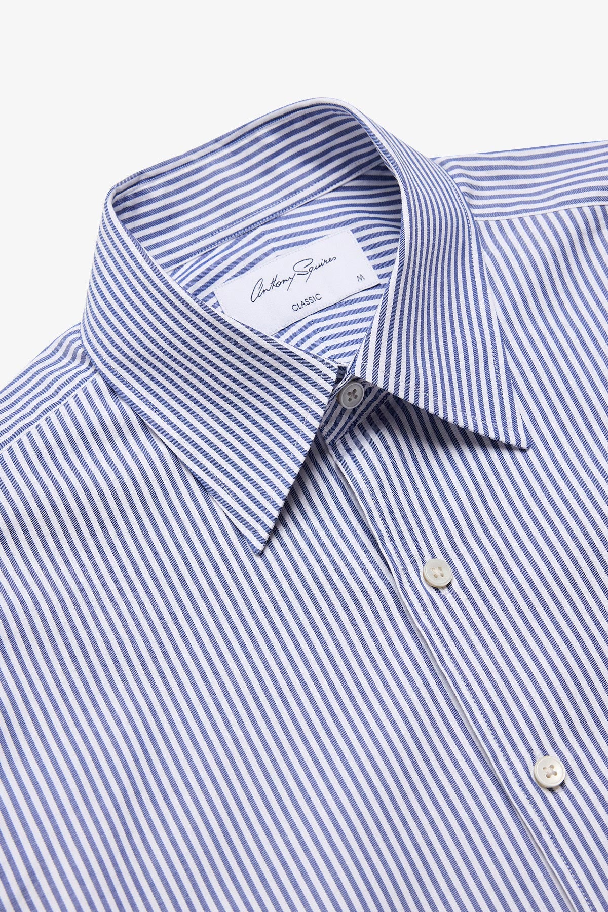 Quy blue twill stripe shirt