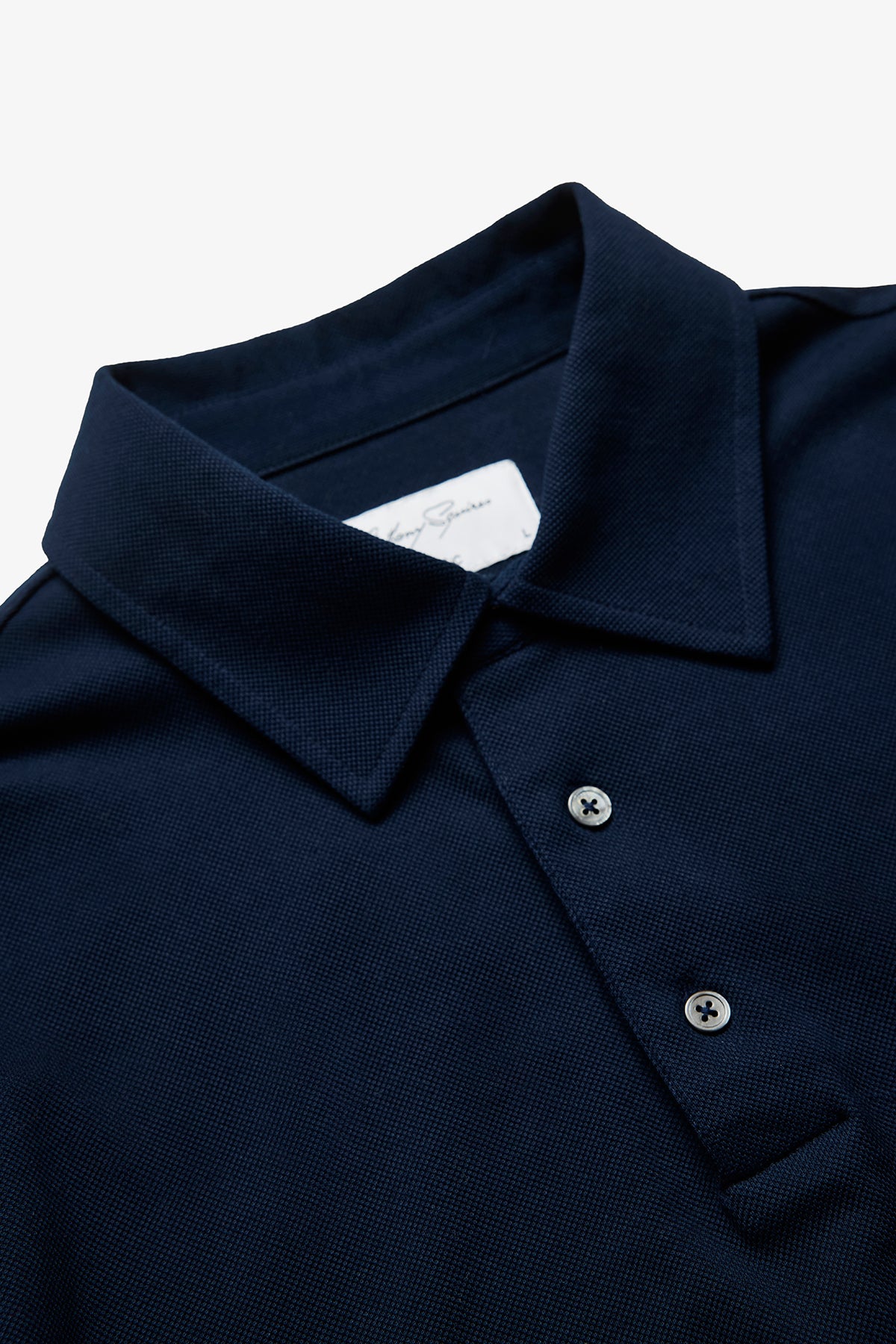 Raffa Navy Blue Knitted Polo