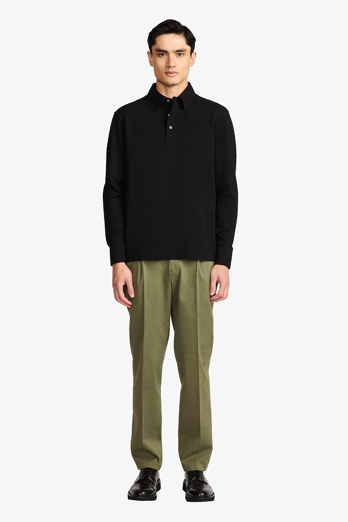 Raffa Black Knitted Polo