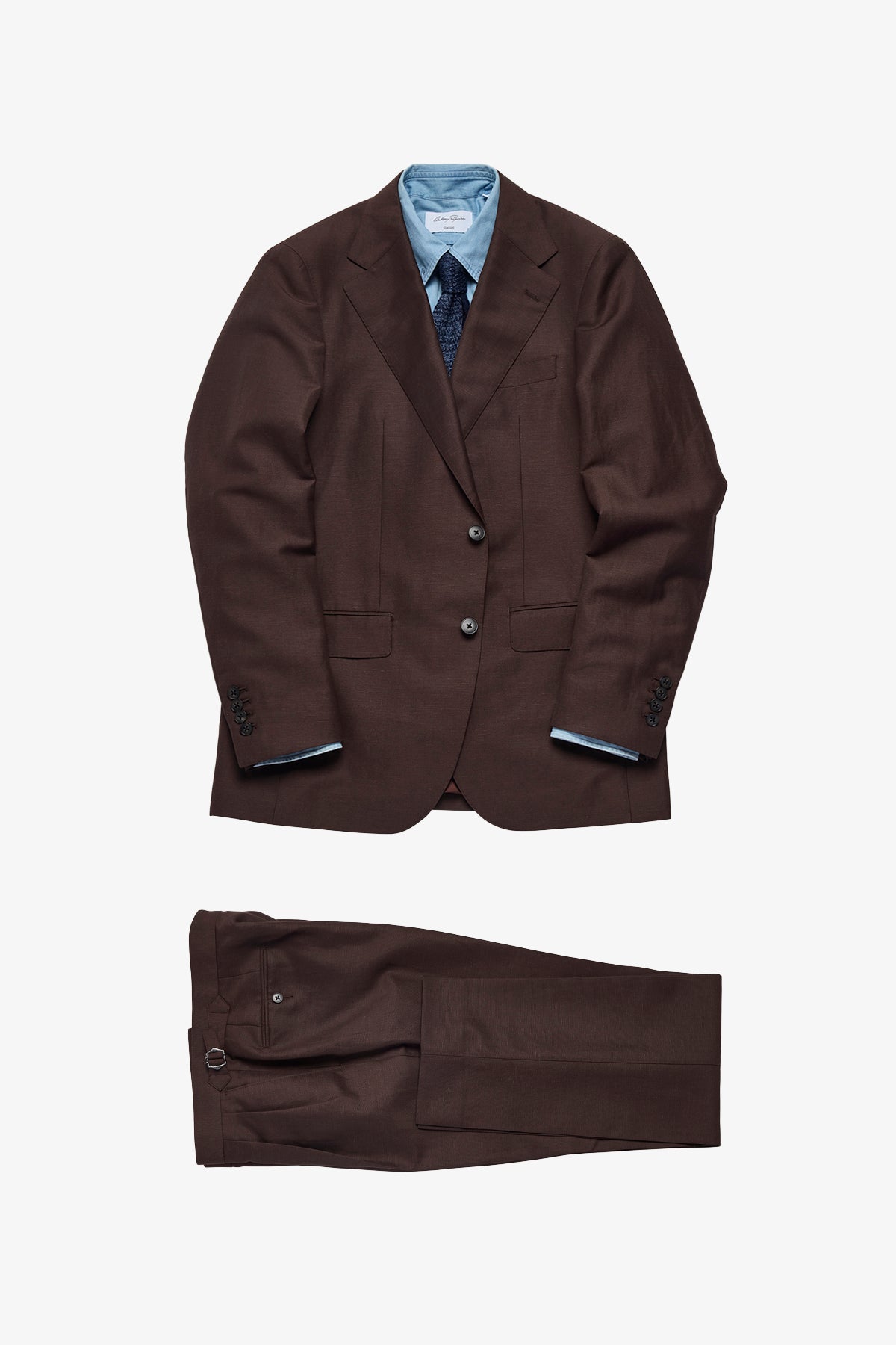 Romeo suit - Brown linen/wool blend