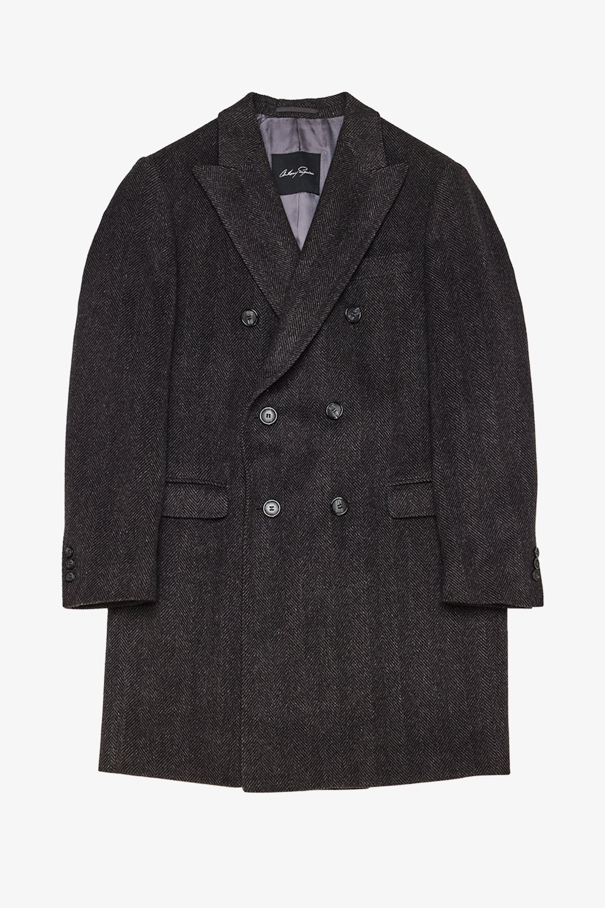 Elroy - Charcoal Double Breasted Overcoat