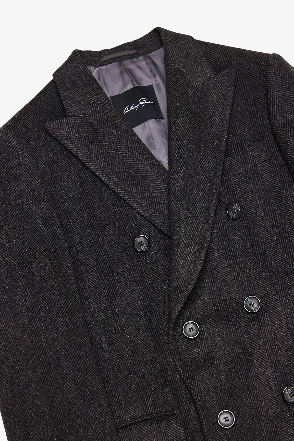 Elroy - Charcoal Double Breasted Overcoat