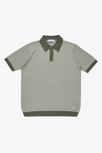 Santi-knitted-polo-moss-