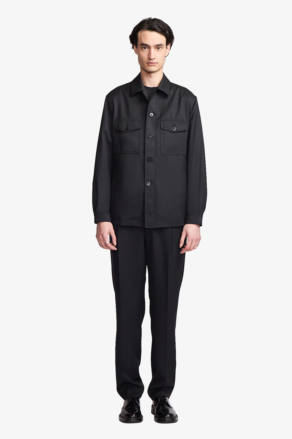 Saunder black twill jacket