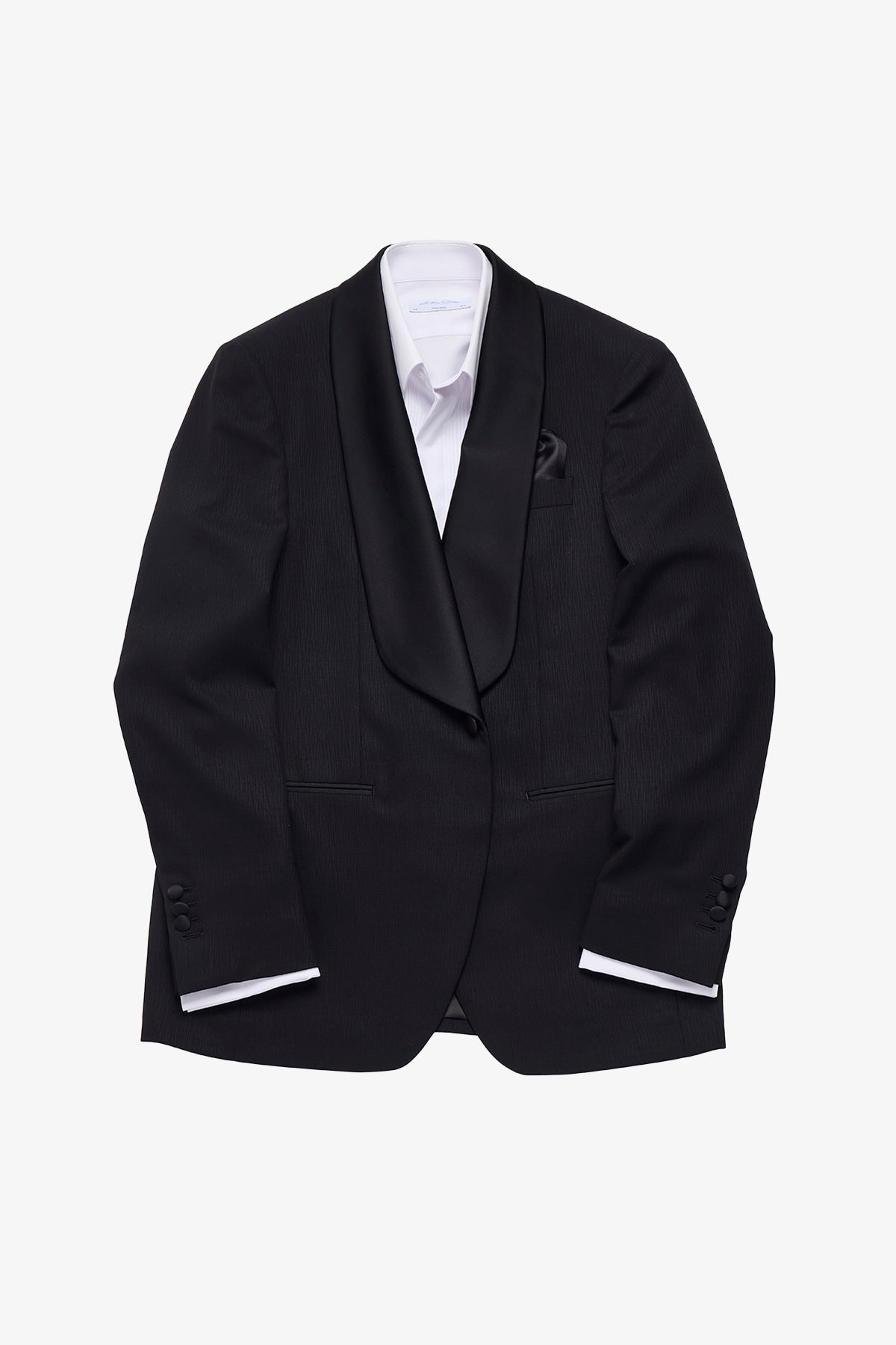 Shawn blazer - Wool in black with surface interest