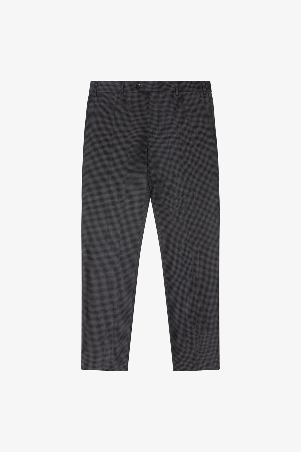 Slack Trouser - Wool In Tonal Houndstooth