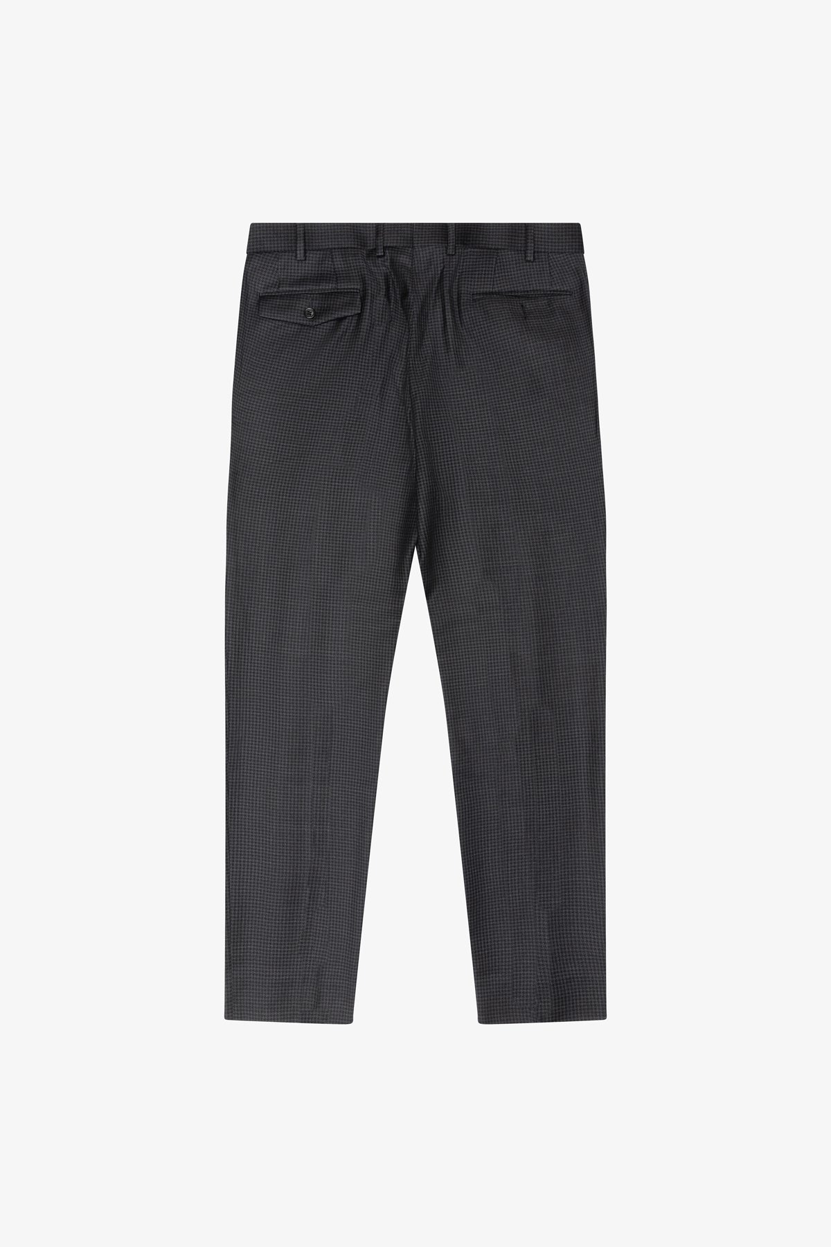 Slack Trouser - Wool In Tonal Houndstooth