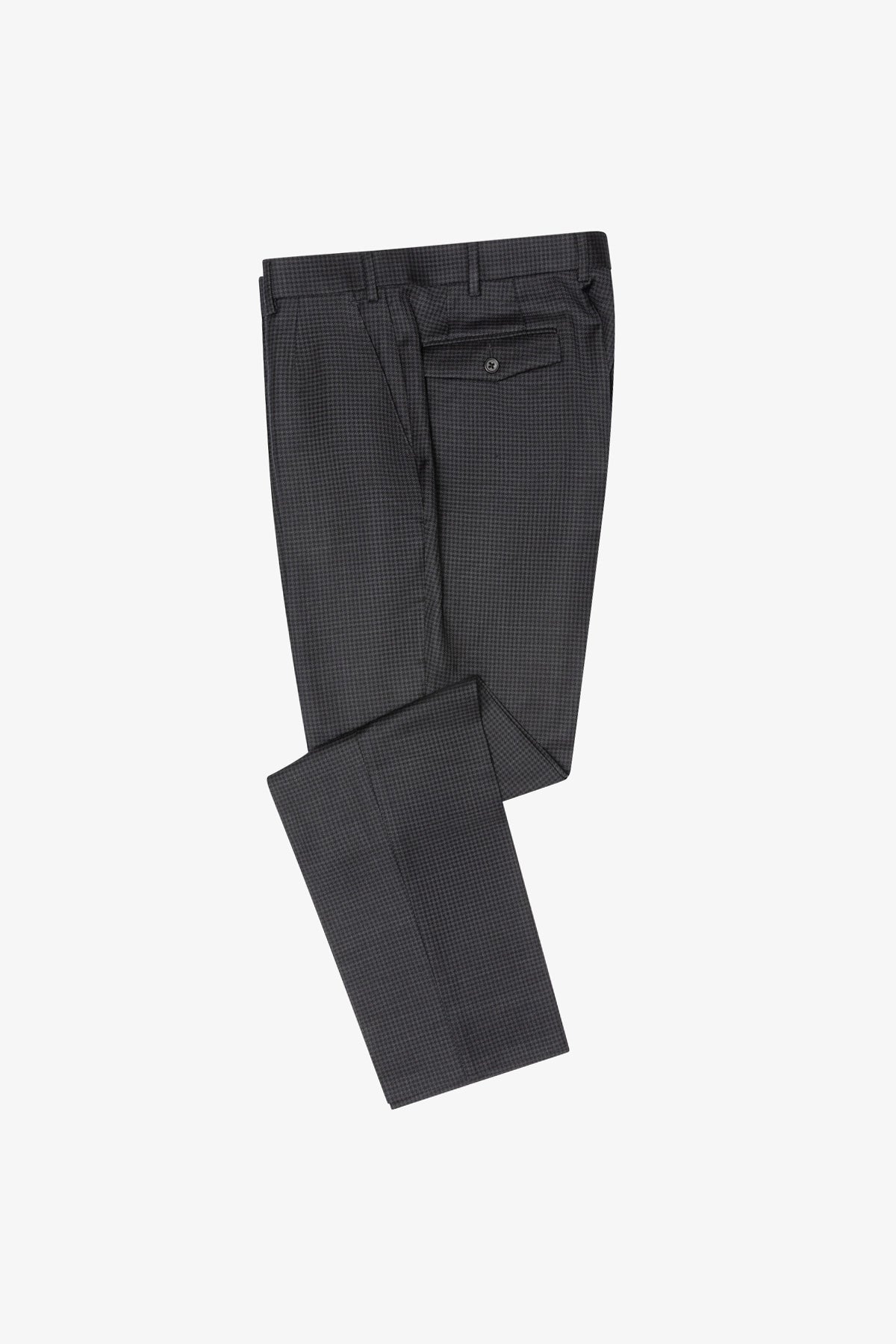 Slack Trouser - Wool In Tonal Houndstooth