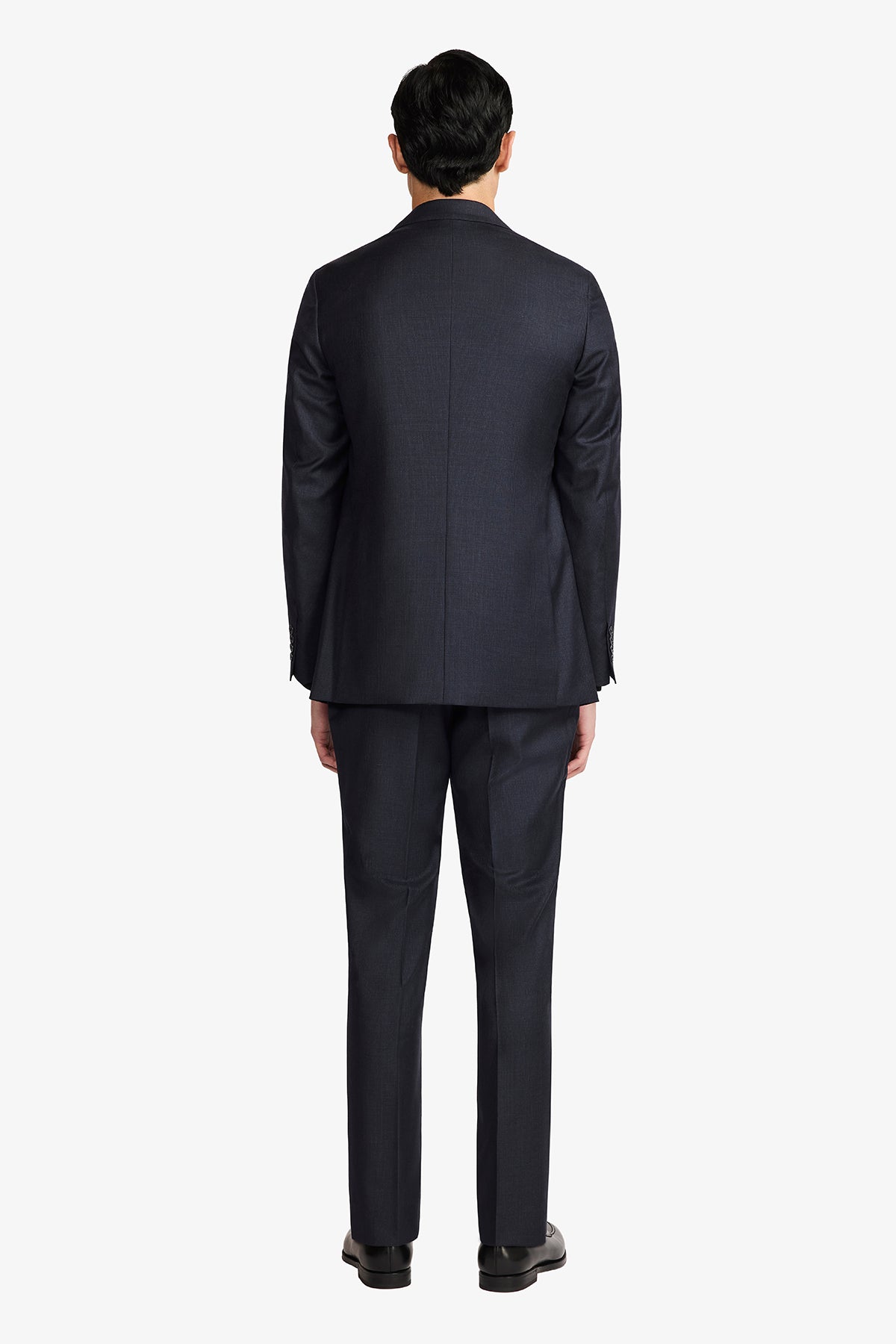 Stokes - Navy Tonal Prince Of Wales Check In Pure Wool, Super 120's