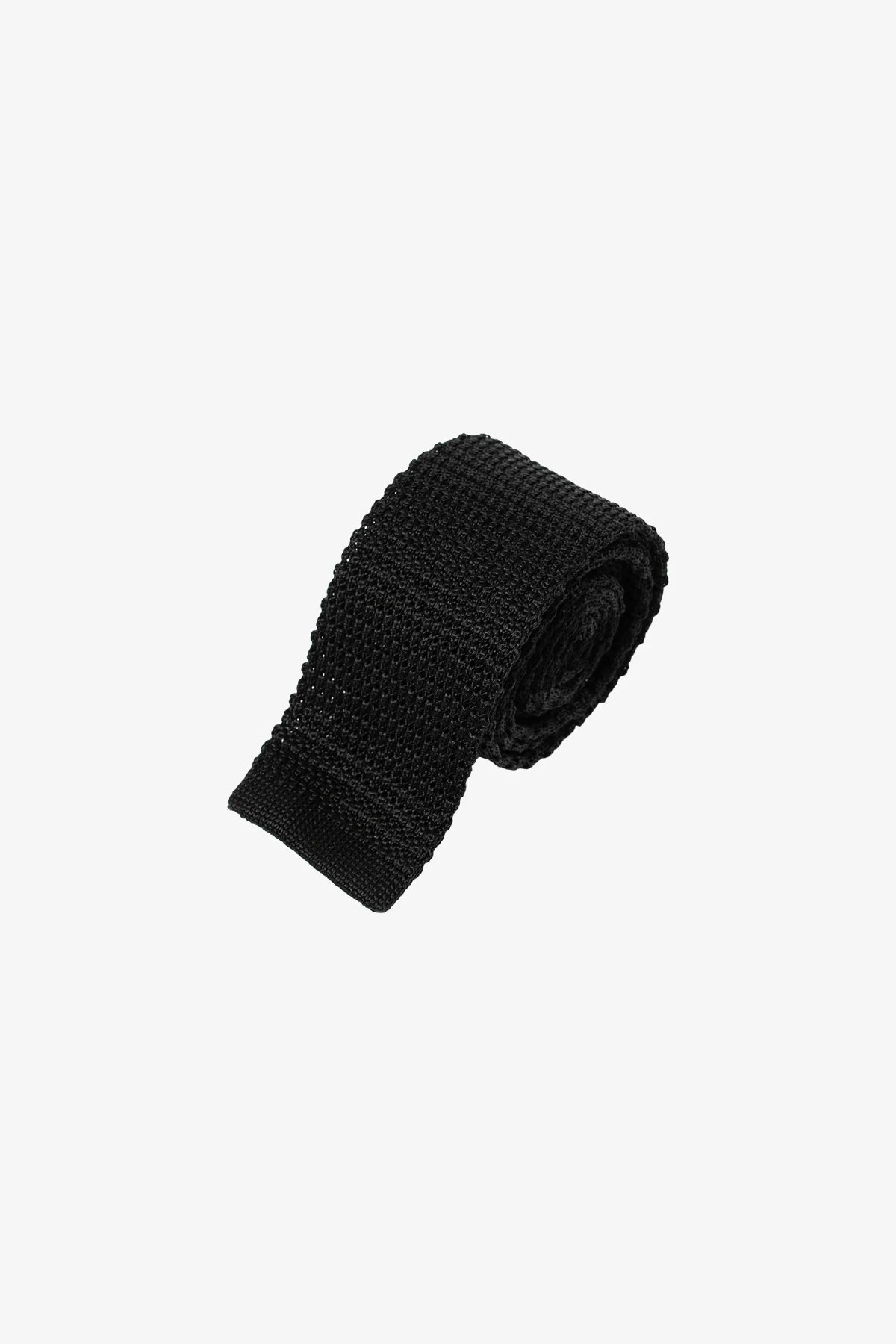 Silk Knitted Tie - Black