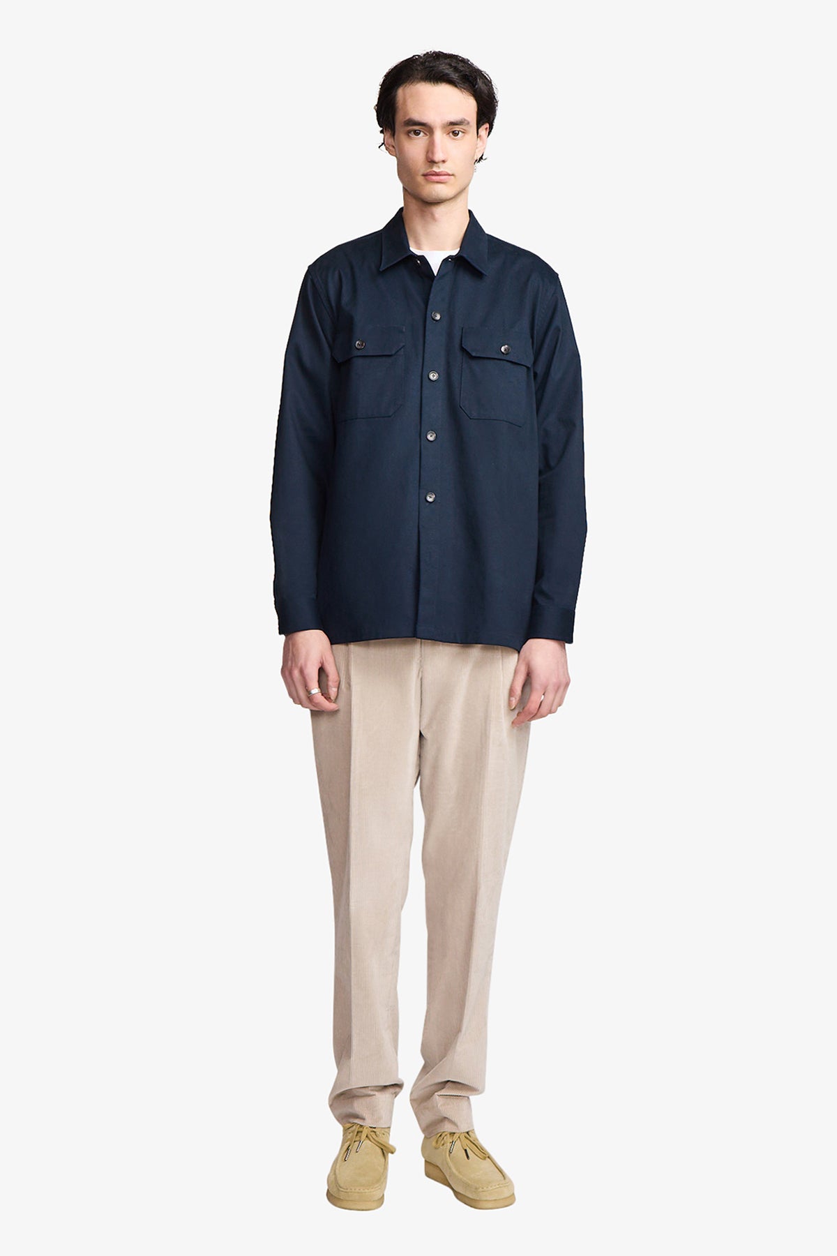 Wright navy overshirt