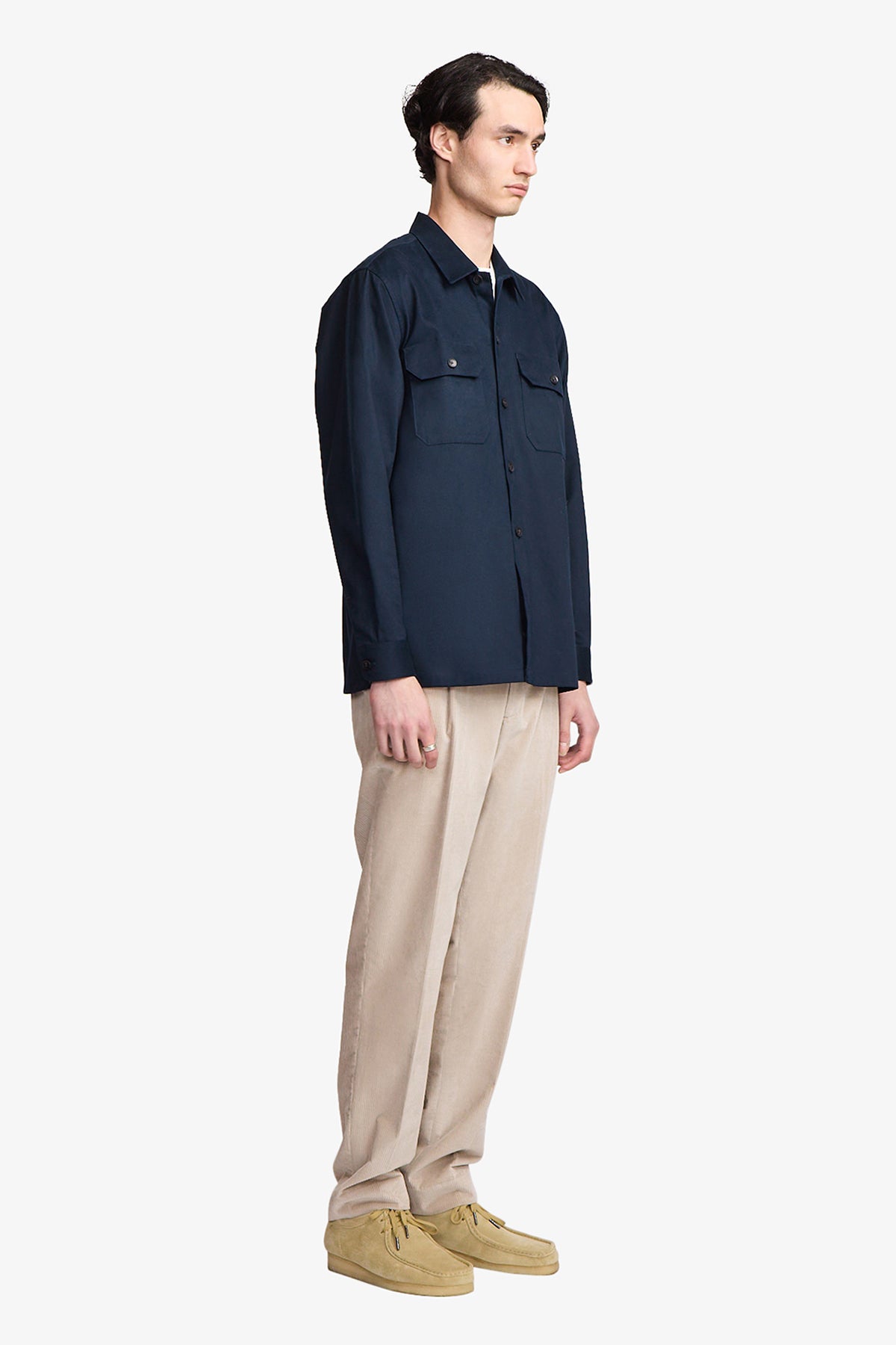 Wright navy overshirt