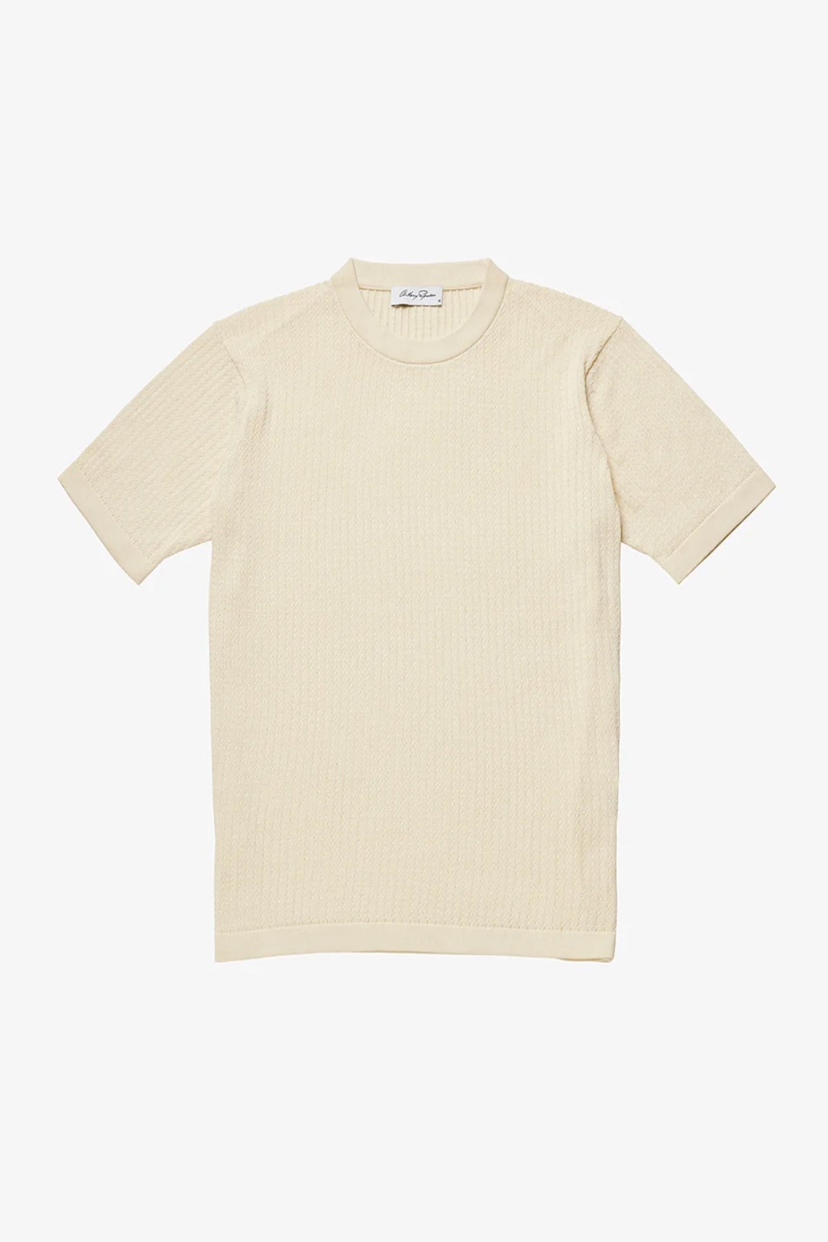 Braided Knit Tee  - Cream