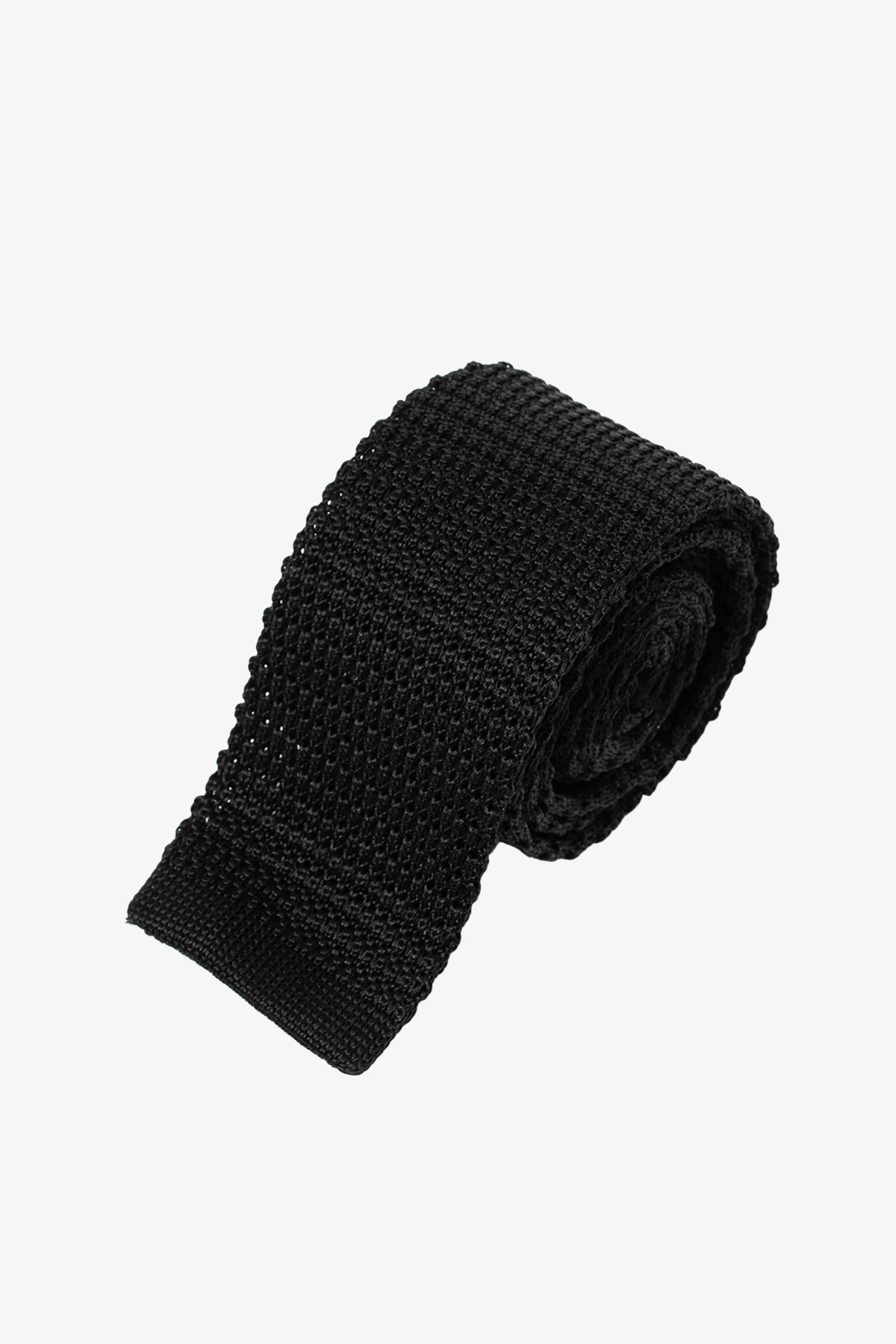 Silk Knitted Tie - Black